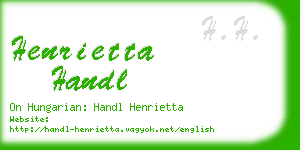 henrietta handl business card